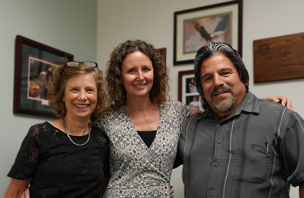 Left to right: Dr. Dana Lebo; Hilary Lithgow; Sam Rodriguez (submitted photo)