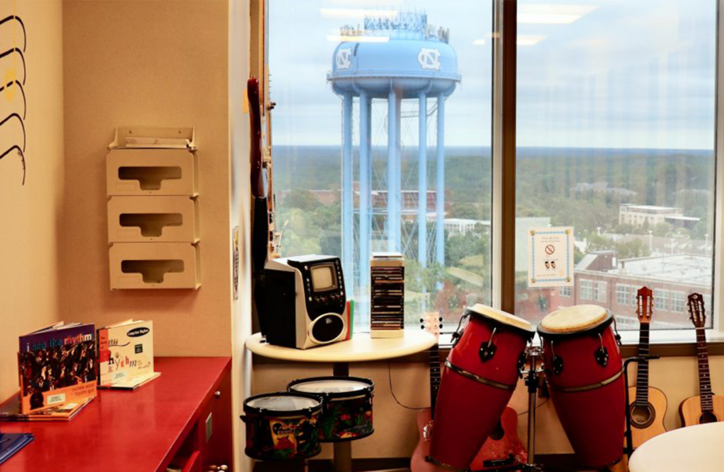 The music room at NC Children's Hospital